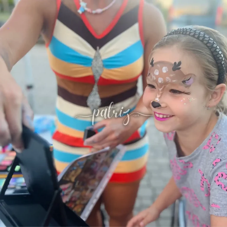 Ukázka malování na obličej od Patriz
