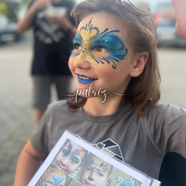 Ukázka malování na obličej od Patriz